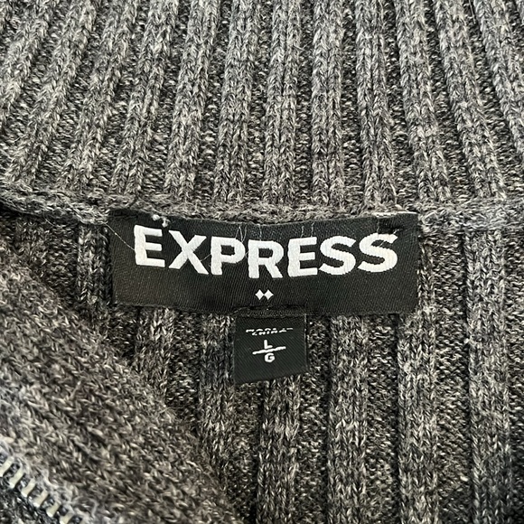 Express gray quarter zip - Picture 2 of 3
